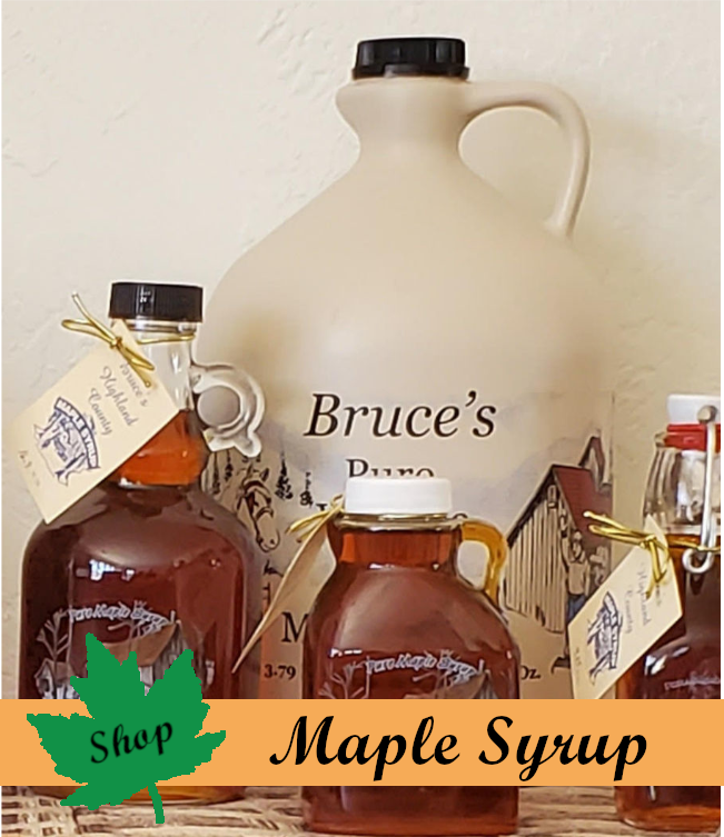 Maple Syrup from Bruce's Syrup and Candies, located in Highland County, Virginia